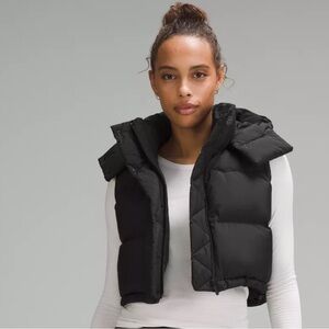 Lululemon Wunder Puff Super-Cropped Vest Size 4 Black